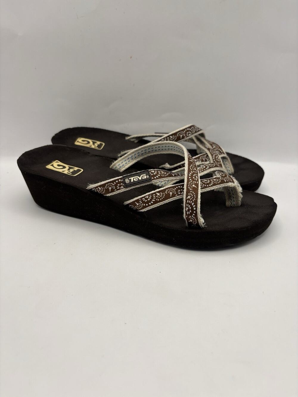 Teva Mush Madalyn Wedge Ola 2 Brown Sandals Women Size 6